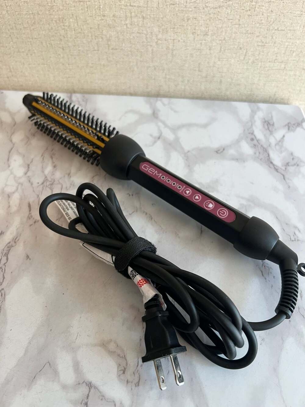 GEMEI Curling Iron Brush 1 Inch Ceramic Tourmaline Styling Hair Brush